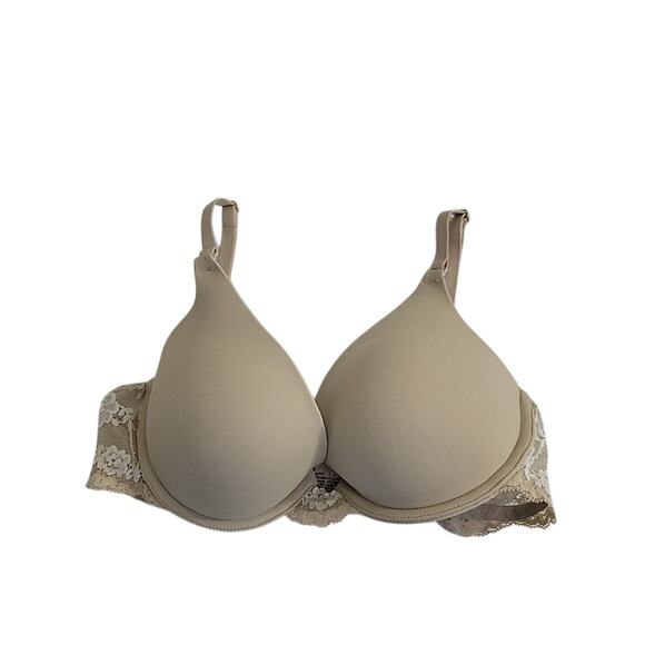 Maidenform Underwire T-Shirt Bra Size 32C Natural Boost Beige Demi Full Coverage - Picture 1 of 7